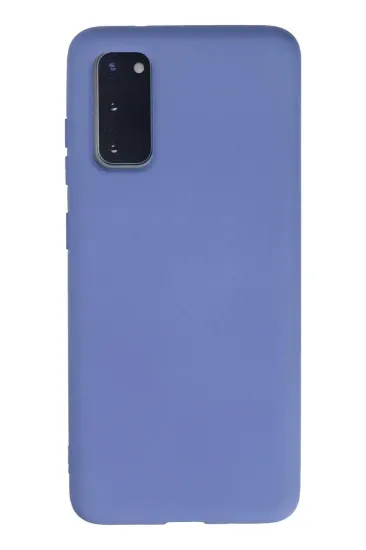 Newface Samsung Galaxy S20 Kılıf Nano içi Kadife Silikon - Lila resmi