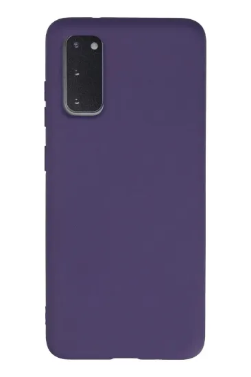 Newface Samsung Galaxy S20 Kılıf Nano içi Kadife Silikon - Mor resmi