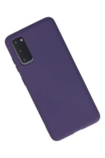 Newface Samsung Galaxy S20 Kılıf Nano içi Kadife Silikon - Mor resmi