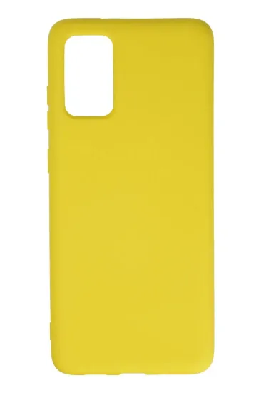 Newface Samsung Galaxy S20 Plus Kılıf Nano içi Kadife Silikon - Sarı resmi