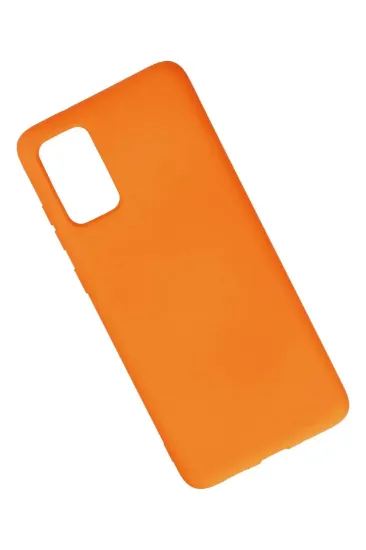 Newface Samsung Galaxy S20 Plus Kılıf Nano içi Kadife Silikon - Turuncu resmi