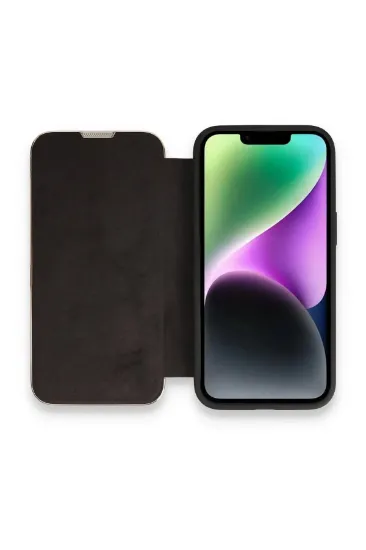 Newface iPhone 14 Pro Max Kılıf Dolpin Kapaklı - Siyah resmi