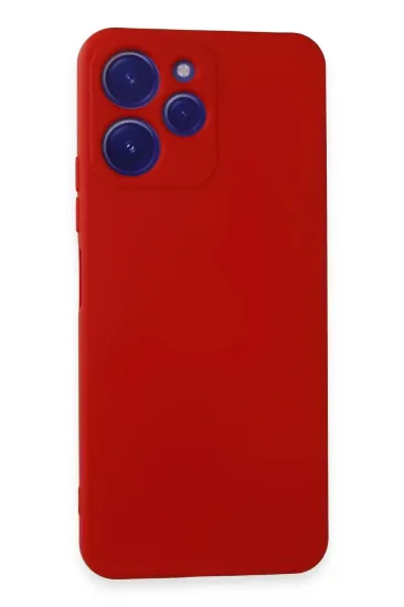 Newface Xiaomi Redmi 12 Kılıf Nano içi Kadife Silikon - Kırmızı resmi
