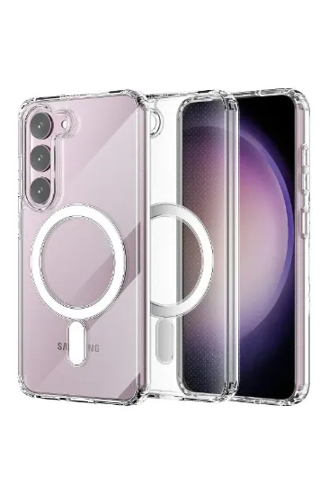Newface Samsung Galaxy S23 Kılıf Magneticsafe Şeffaf Silikon - Şeffaf resmi