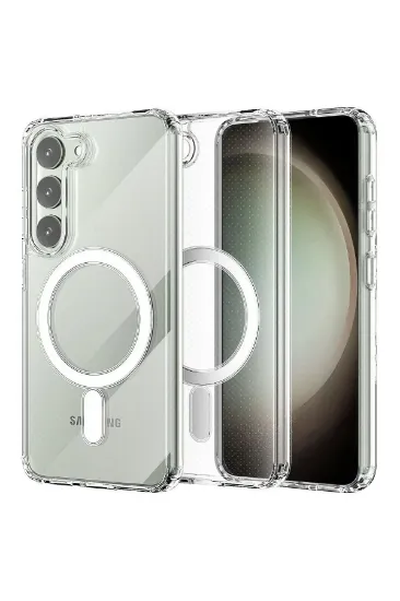 Newface Samsung Galaxy S23 Plus Kılıf Magneticsafe Şeffaf Silikon - Şeffaf resmi
