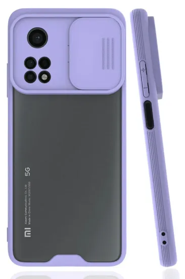 Newface Xiaomi Mi 10T Pro Kılıf Platin Kamera Koruma Silikon - Lila resmi