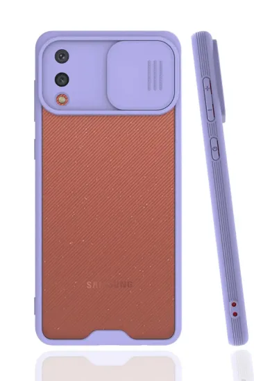 Newface Samsung Galaxy A02 Kılıf Platin Kamera Koruma Silikon - Lila resmi