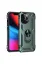 Newface iPhone 13 Pro Max Kılıf Sofya Yüzüklü Silikon Kapak - Yeşil resmi