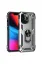 Newface iPhone 13 Pro Kılıf Sofya Yüzüklü Silikon Kapak - Gümüş resmi