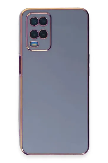 Newface Oppo A54 4G Kılıf Volet Silikon - Mavi resmi