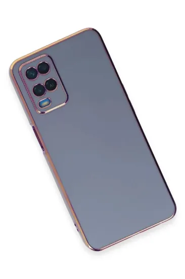Newface Oppo A54 4G Kılıf Volet Silikon - Mavi resmi