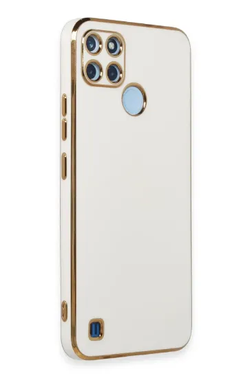Newface Realme C25Y Kılıf Volet Silikon - Beyaz resmi