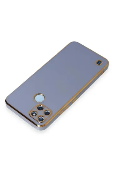 Newface Realme C25Y Kılıf Volet Silikon - Mavi resmi