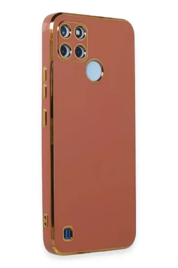 Newface Realme C25Y Kılıf Volet Silikon - Kırmızı resmi