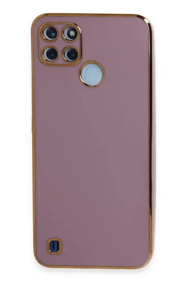 Newface Realme C25Y Kılıf Volet Silikon - Mor resmi