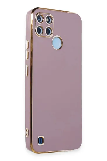 Newface Realme C25Y Kılıf Volet Silikon - Mor resmi