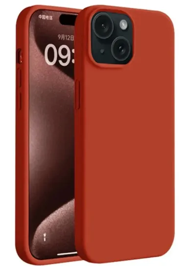 Newface iPhone 15 Kılıf First Silikon - Kırmızı resmi