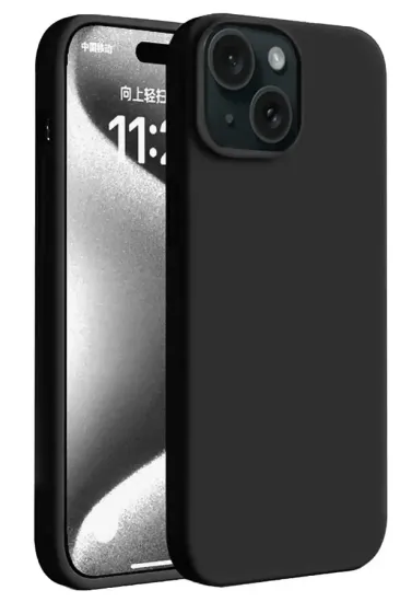 Newface iPhone 15 Plus Kılıf First Silikon - Siyah resmi