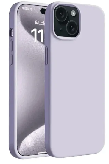 Newface iPhone 15 Plus Kılıf First Silikon - Lila resmi