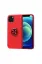 Newface iPhone 13 Kılıf Range Yüzüklü Silikon - Kırmızı resmi
