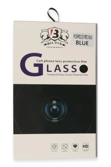 Newface iPhone 15 Pro Max Bilvis Titan Kamera Lens - Lacivert resmi