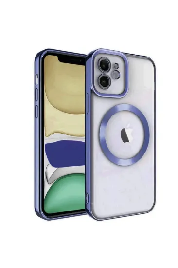 Newface iPhone 11 Kılıf Kross Magneticsafe Kapak - Lacivert resmi