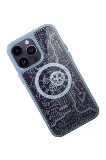 Newface iPhone 14 Pro Max Kılıf Magic Magneticsafe Silikon - Sierra Blue resmi