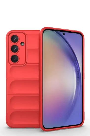 Newface Samsung Galaxy M14 5G Kılıf Optimum Silikon - Kırmızı resmi