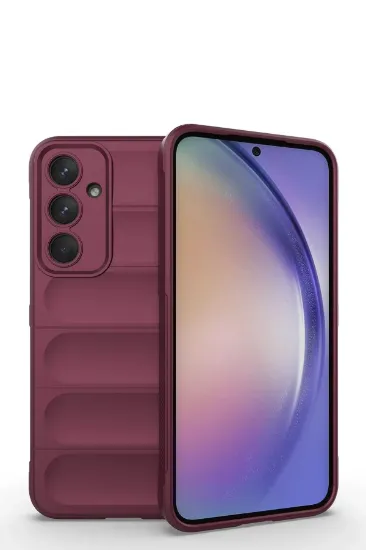 Newface Samsung Galaxy M14 5G Kılıf Optimum Silikon - Bordo resmi