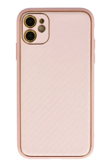 Newface iPhone 12 Kılıf Coco Karbon Silikon - Pembe resmi