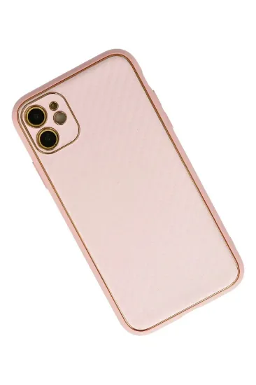 Newface iPhone 12 Kılıf Coco Karbon Silikon - Pembe resmi