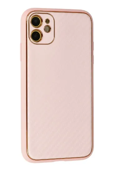 Newface iPhone 12 Kılıf Coco Karbon Silikon - Pembe resmi