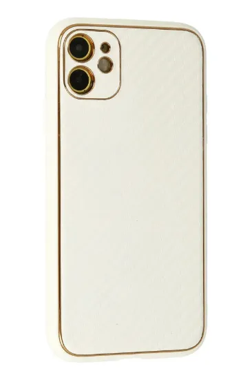 Newface iPhone 12 Kılıf Coco Karbon Silikon - Beyaz resmi