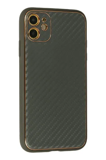 Newface iPhone 12 Kılıf Coco Karbon Silikon - Füme resmi