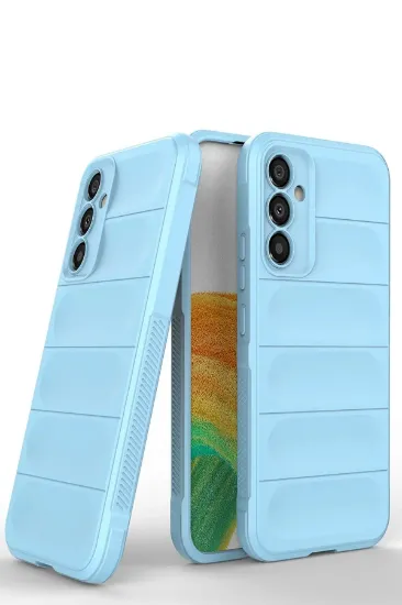 Newface Samsung Galaxy M34 5G Kılıf Optimum Silikon - Sky Blue resmi