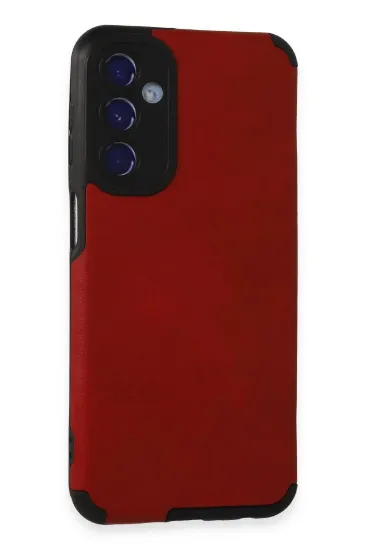 Newface Samsung Galaxy M34 5G Kılıf Loop Deri Silikon - Kırmızı resmi