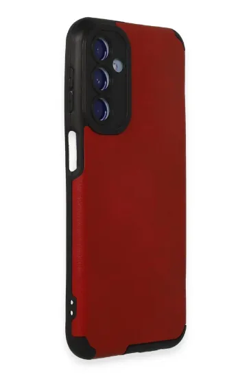 Newface Samsung Galaxy M34 5G Kılıf Loop Deri Silikon - Kırmızı resmi