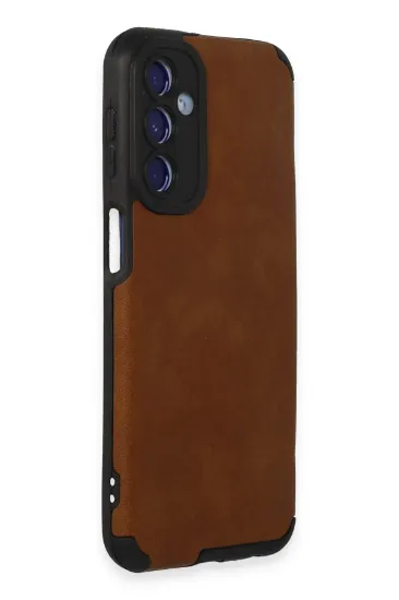 Newface Samsung Galaxy M34 5G Kılıf Loop Deri Silikon - Kahverengi resmi