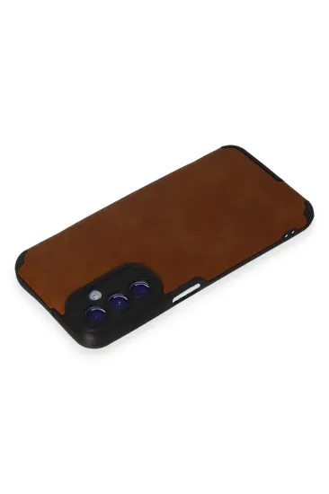 Newface Samsung Galaxy M34 5G Kılıf Loop Deri Silikon - Kahverengi resmi