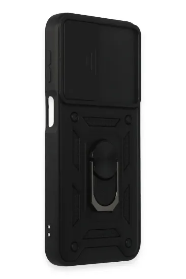 Newface Samsung Galaxy M34 5G Kılıf Pars Lens Yüzüklü Silikon - Siyah resmi