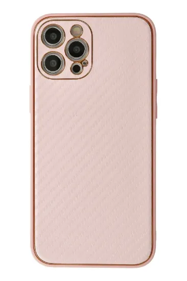 Newface iPhone 12 Pro Max Kılıf Coco Karbon Silikon - Pembe resmi