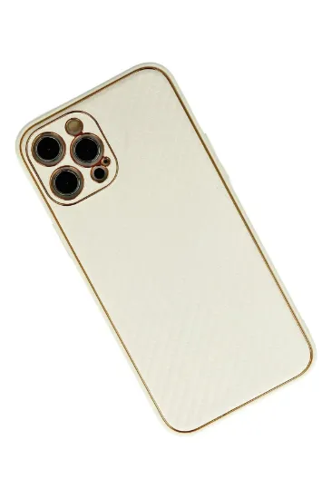 Newface iPhone 12 Pro Max Kılıf Coco Karbon Silikon - Beyaz resmi