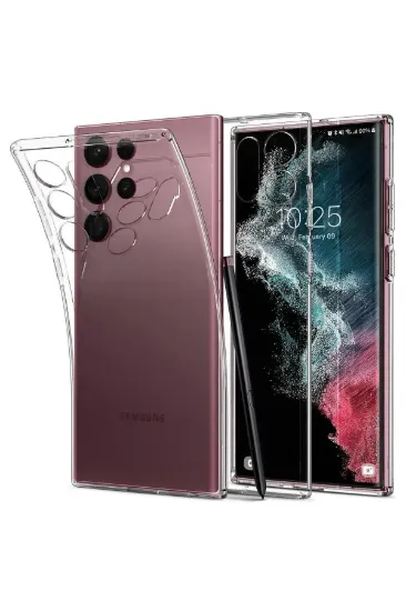 Newface Samsung Galaxy S23 Ultra Kılıf Lüx Şeffaf Silikon resmi