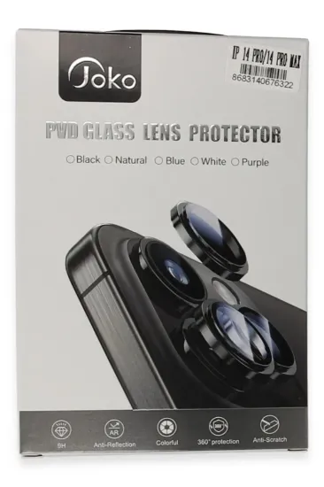Joko iPhone 14 Pro Max PVD Metal Kamera Lens - Siyah resmi