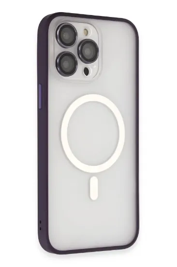 Joko iPhone 14 Pro Max Kılıf Martin Lens Magneticsafe Kapak - Derin Mor resmi