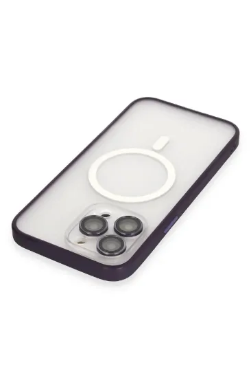Joko iPhone 14 Pro Max Kılıf Martin Lens Magneticsafe Kapak - Derin Mor resmi
