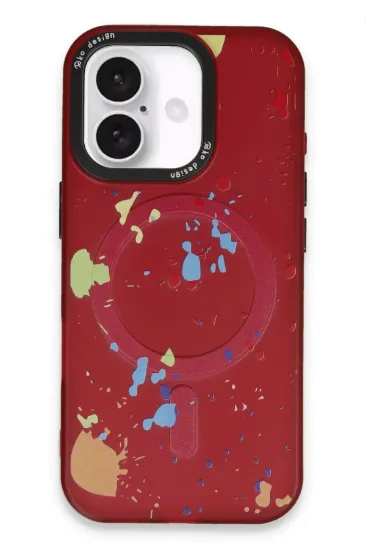 Joko iPhone 16 Colorful Magsafe Kapak - Kırmızı resmi