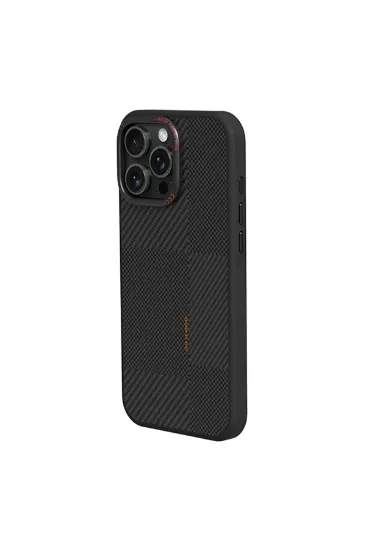 Joko iPhone 15 Pro Max Orange Karbon Magsafe Kapak - Siyah resmi