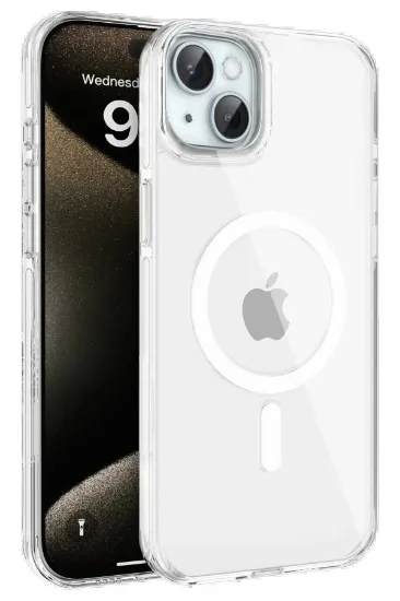 Joko iPhone 15 Gleam PC Sert Magsafe Kılıf - Şeffaf resmi