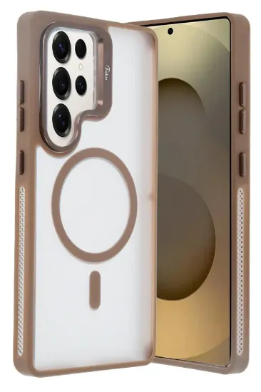 Joko Samsung Galaxy S25 Ultra Flet Lens Magsafe Kapak - Gold resmi